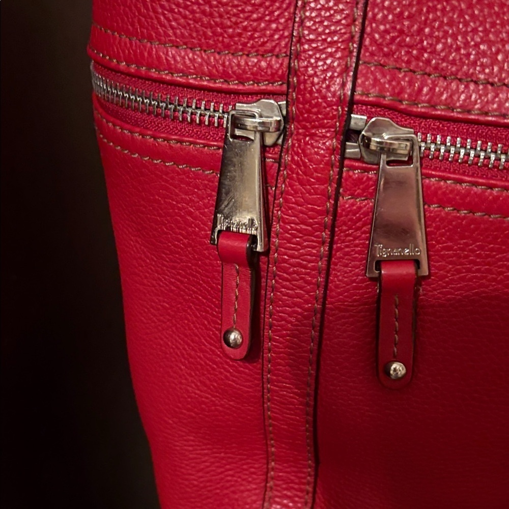 Tignanello Red Leather Hobo Bag - Picture 2 of 10